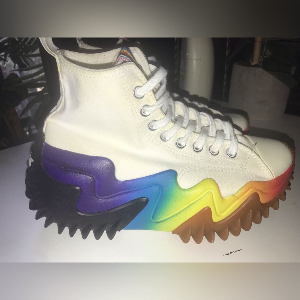 CONVERSE STAR MOTION PLATFORM PRIDE GREAT CONDITION BARLEY WORN s M6.5 W8